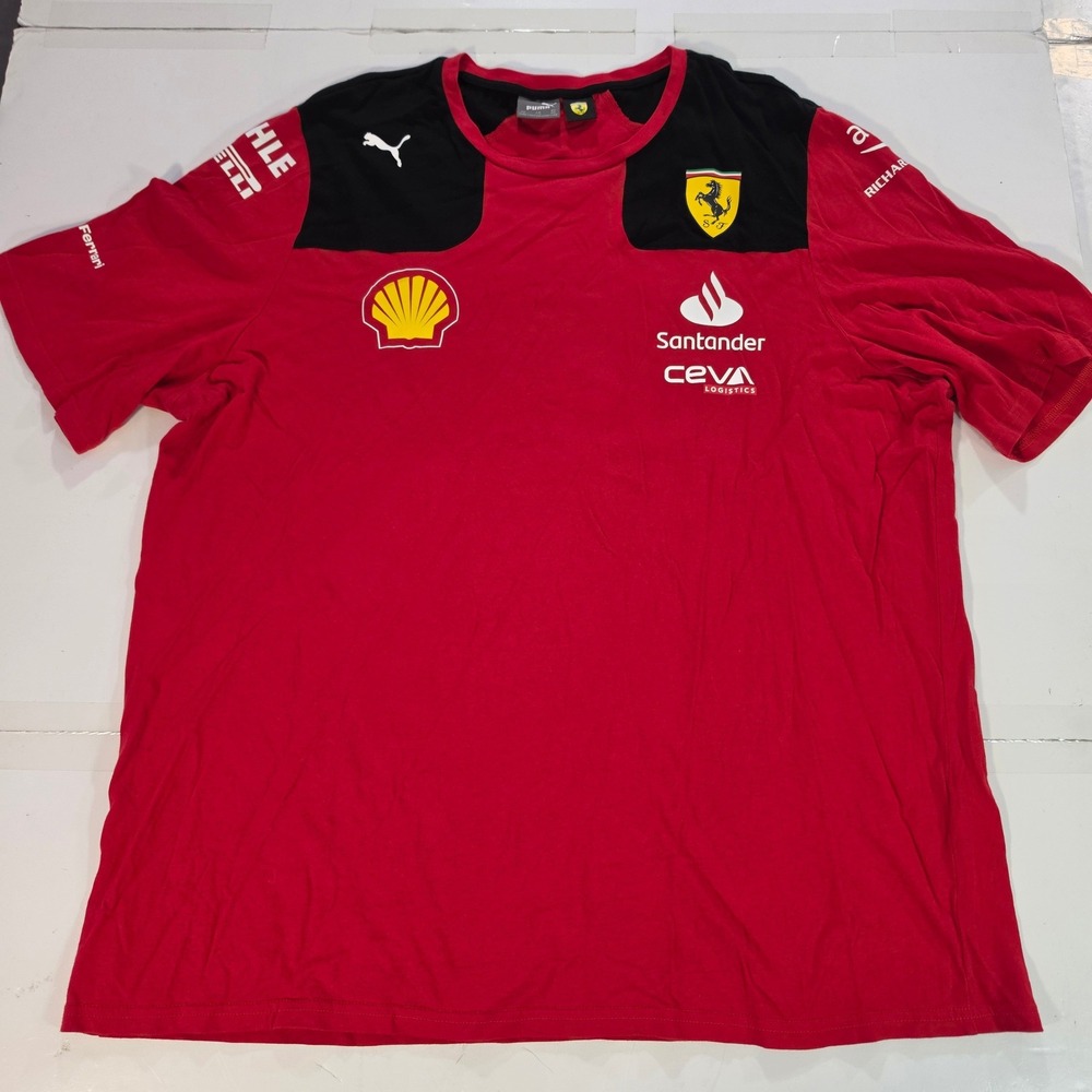 Puma Scuderia Ferrari F1 Charles Leclerc 16 Team Shirt Red Black Mens XXL